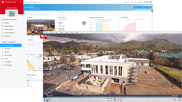 EarthCam Imagery & Projectmates Owner-Focused Platform